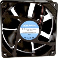 Globe Motors DC Fan, 12V, 120x120x38mm, 108CFM, 6.6W, 43dBA, 2950RPM, Wire Leads