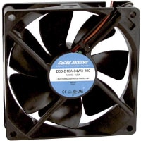 Globe Motors DC Fan, 12V, 92x92x25mm, 48CFM, 2.64W, 38dBA, 2850RPM, Wire Leads