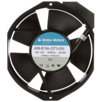 Globe Motors AC Fan, 230V, 172x150x38mm, Obround, 177/212CFM, 35/35W, 52/56dBA, Terminals