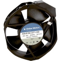 Globe Motors AC Fan, 230V, 172x150x38mm, Obround, 85/102CFM, 16/18W, 35/38dBA, Terminals