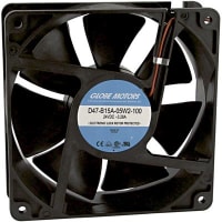 Globe Motors DC Fan, 24V, 120x120x38mm, 97CFM, 5.04W, 41dBA, 2650RPM, Wire Leads