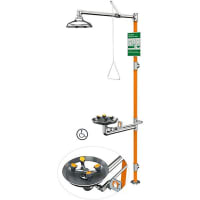 Guardian Equipment Safety Station, Eye & Face Wash, B-F, WideArea, All Stainless Steel