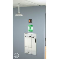 Guardian Equipment Safety Station, Recess Mounted, B-F, Exposed Shower Head, w/Daylight Drain