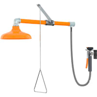 Guardian Equipment Emergency Shower, Horizontally Mounted, Drench Hose, with Plastic Head