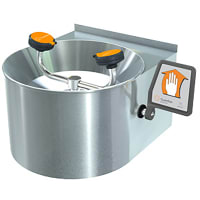 Guardian Equipment Eye and Face Wash Station, Wall Mounted, with Stainless Steel Bowl and Skirt