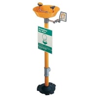 Guardian Equipment Eye and Face Wash Station, Pedestal Mounted, with ABS Plastic Bowl