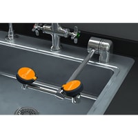 Guardian Equipment Eye and Face Wash Station, R/Deck Mounted, Autoflow, w/90 Degree Swivel