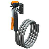 Guardian Equipment Drench Unit, Wall Mounted with Squeeze Valve and 8' PVC Drench Hose