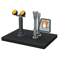 Guardian Equipment Eye Wash Station, Deck Mounted w/8' Drench Hose, Flag Handle and Vacuum Breaker