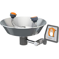 Guardian Equipment Eye Wash Stataion, Unmounted, Stainless Steel Bowl, and Flag Handle