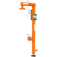 Guardian Equipment Safety Station with Eyewash, Heated, Bottom Inlet, Cl1/Div2, IEEE Comp.