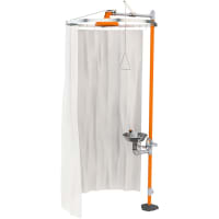 Guardian Equipment Modesty Curtain Assembly, for Mounting on Horizontal Showers and Safety Station