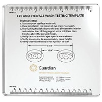 Guardian Equipment Testing Template for Use with Eyewash Stations