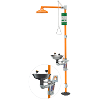 Guardian Equipment Safety Station, Eye/Face Wash/Shwr, Freeze Resistant / Scald Protection Valves