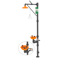 Guardian Equipment Safety Station, Eye/Face Wash, Shower Station, ABS Plastic Bowl, All PVC