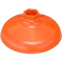 Guardian Equipment Shower Head, 10" Orange ABS Plastic