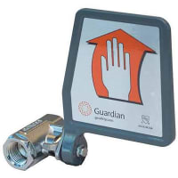 Guardian Equipment Ball Valve, 1/2" IPS, with Flag Handle and HFC Clip (Horizontally Mounted)