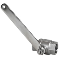 Guardian Equipment Ball Valve, 1" IPS, Stainless Steel with Actuating Arm (Horizontally Mounted)