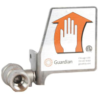 Guardian Equipment Ball Valve, 1/2" IPS, Stainless Steel with Flag Handle (Horizontally Mounted)