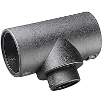 Harnessflex by ABB Hinged Conduit Joiner, T-Shape, A:NC32/NW29, B:NC20/NW17, C:NC32/NW29, Black