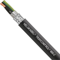 HELUKABEL TrayControl Cable, Flex, 600V, 12C/16Awg, Black, NFPA79