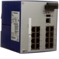 Hirschmann Ethernet Switch, Managed, Compact, DIN Rail, 16XRJ45 10/100 MBPS Port, 943434023