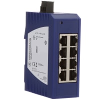 Hirschmann Ethernet Switch, 8 Port, Unmanaged, 10/100/1000BASE-T, Spider III Series