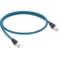 Hirschmann Cordset, RJ45 Male to RJ45 Male, 4 Pair, US, Strand, 6m, PVC, Teal, 900001903