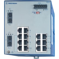 Hirschmann Ethernet Switch, Unmanaged, Compact, DIN Rail, 14XRJ45 10/100 MBPS Port, 2XSC