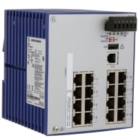 Hirschmann Ethernet Switch, Managed, Copper/RJ45, 16xRJ45 10/100Mbps, EtherNet/IP