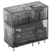 Hongfa Power Relay, 24VAC Coil, 8Amp, 2 Form CContact, 5.0mm 2 pole 8A, HF115FP Series