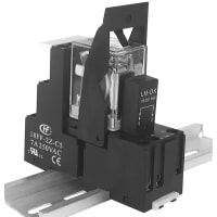 Hongfa Relay Socket, 12A, 300 VAC, screw terminal, DIN Rail, for HF18FF 4 poles, 13 pi