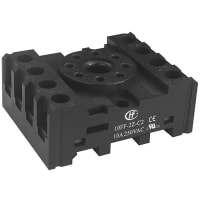 Hongfa Relay Socket For HF10FF and HF10FH 3 poles, 11pin circular layout, DIN Rail