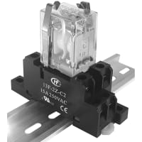 Hongfa Socket 2 Pole, Solder Terminal, PCB-mounting, 8 terminal, For HF13F