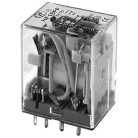 Hongfa Power Relay, 7A, 24VAC, 4 Form C, Socket Terminals, AgCe.LED, Without diode