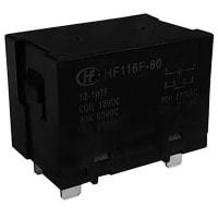 Hongfa Power Relay, 9VDC Coil, 80Amp, 1 Form AContact, PCB, HF116F-80 Series