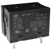 Hongfa Power Relay, 24VDC Coil, 25Amp, 2 Form A Contact, Flanged, HF116F-1 Series