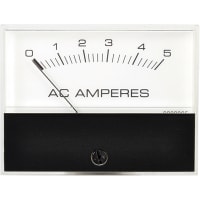 Hoyt Electrical Instrument Works AC Ammeter, 2.5in Disp, 2-5% Accur, 1/4in Tabs, 0-5A Range/Scale, Self-Contained