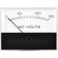 Hoyt Electrical Instrument Works AC Voltmeter, 2.5-in Disp., 2-5% Accur., 1/4-in Quick Tabs, 0-150VAC Range/Scale