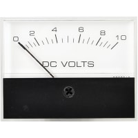 Hoyt Electrical Instrument Works DC Voltmeter, 2.5-in Disp., 2-5% Accur., 1/4-in Quick Tabs, 0-10 VDC Range/Scale