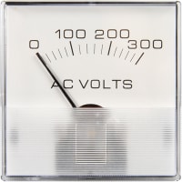 Hoyt Electrical Instrument Works Panel Meter, Volt, E-mech, Analog, Range 0-300VAC, Cut-Out 2-1/32", Screw, Accy +/-5%