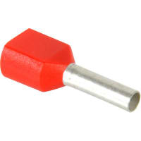 American Electrical, Inc. Ferrule 16 AWG 2 Twin Wire Red 17 mm 10 mm Copper Plastic, DIN Color Code Series