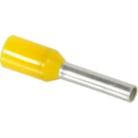 American Electrical, Inc. Ferrule 4 AWG Insulated Wire Ferrule 16mm 29mm 11mm (Min.) Copper Yellow