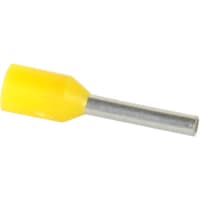 American Electrical, Inc. Ferrule 26-24 AWG Insulated Yellow 6 mm 10.5 mm OL 2 mm (Min.) Copper