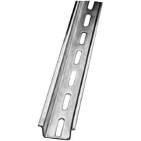 American Electrical, Inc. DIN Rail TS 35x15mm, Slotted, 6.56' (2M) Long, White Zinc Plated Steel, CE