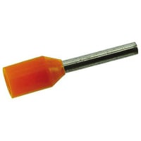 American Electrical, Inc. Ferrule 20-24 AWG Insulated Wire Ferrule 6mm 11.5mm 2.5mm (Min.) Copper Orange