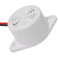 ICC / Intervox Buzzer, DC; 23 mA; 12 VDC; 400 Hz + 100 Hz; -40 to degC; Lead Wire;