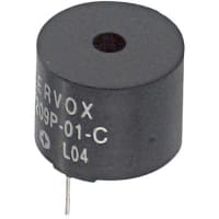 ICC / Intervox Audio Warning Device, Transducer, Electro-Acoustic, Continuous, 1.5VDC Sup, 30mA, 70dB