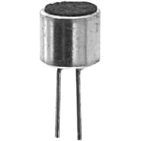 ICC / Intervox Microphone, 20 to 16000 Hz, 2 V, 0.5 mA (Max.), 6 mm x 5.2 mm, -66, -64, -62 dB