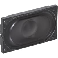 ICC / Intervox Speaker, Oval, 20000 Hz, 86 dB, Plastic, 5.3 mm D x 20 mm x 40 mm Dia. (Frame)